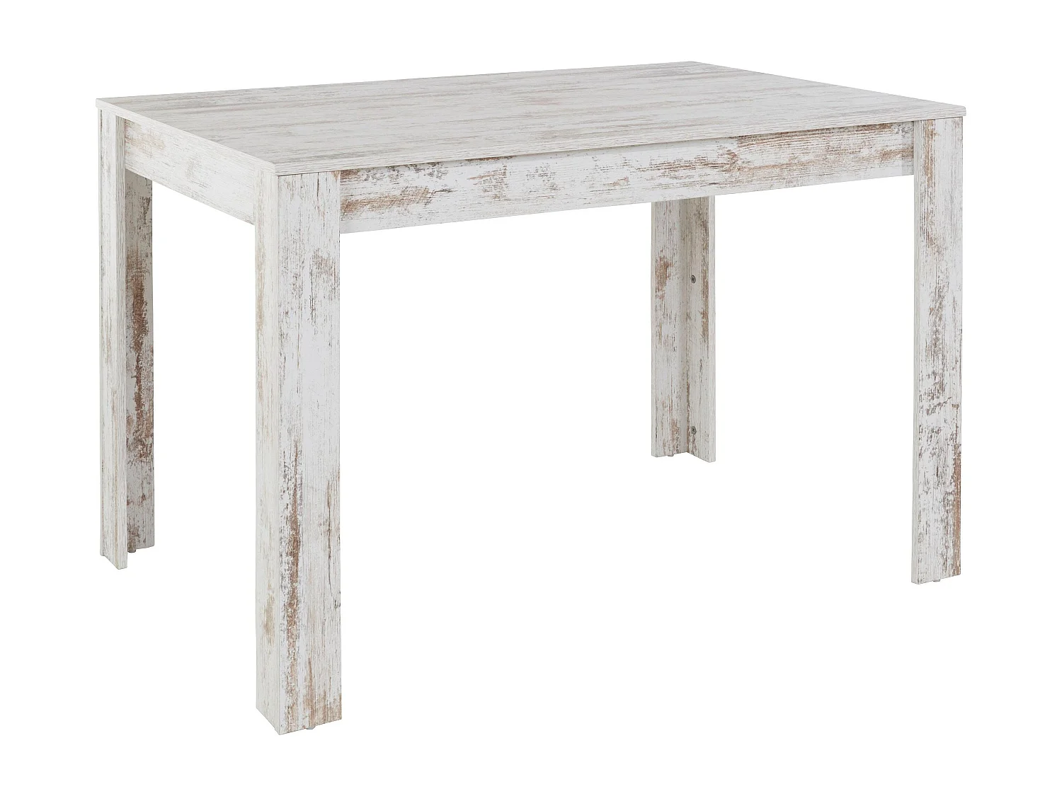 Tavolo da pranzo in MDF bianco antico
