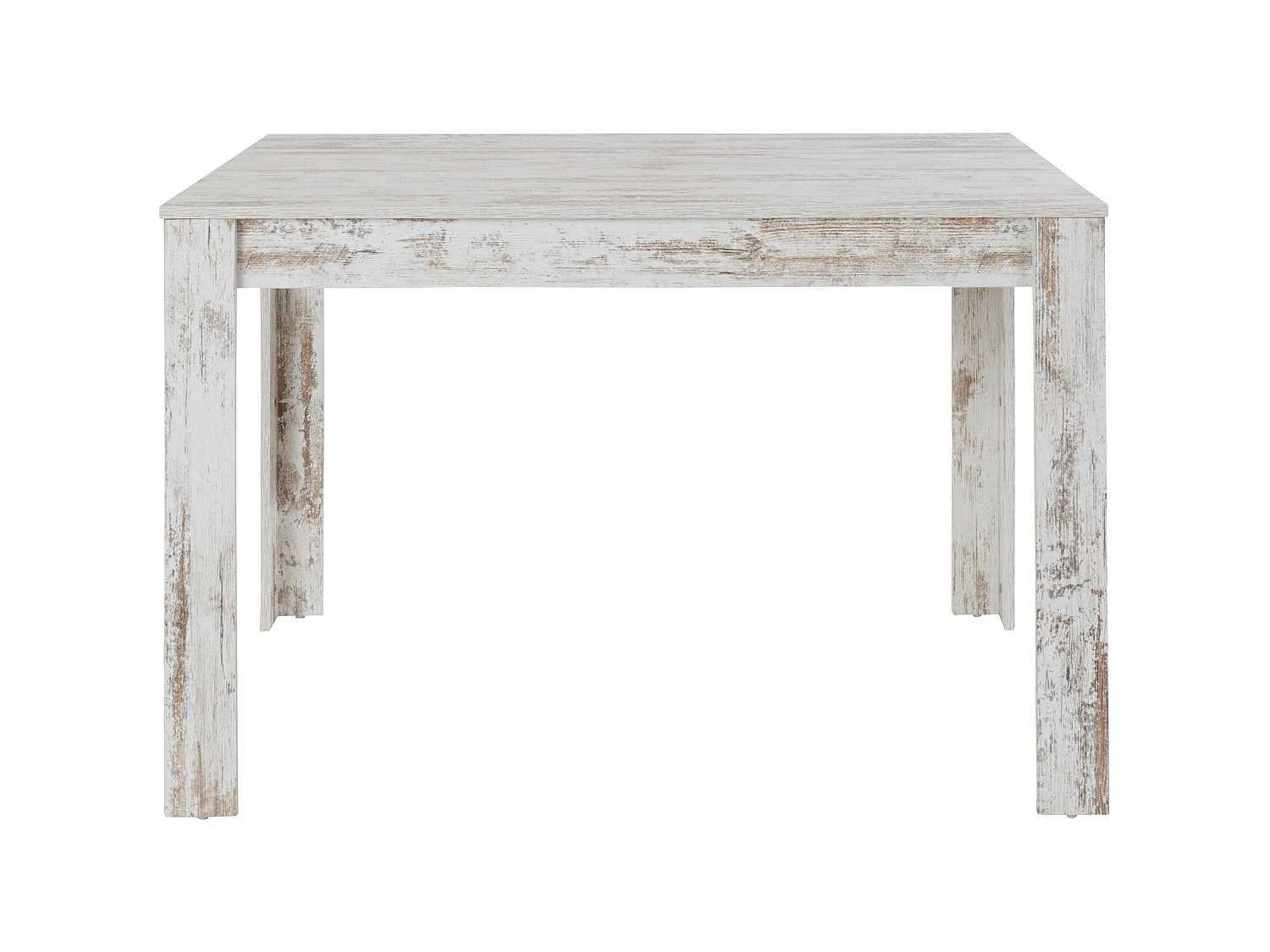 Lynn | Table à manger en MDF blanc antique