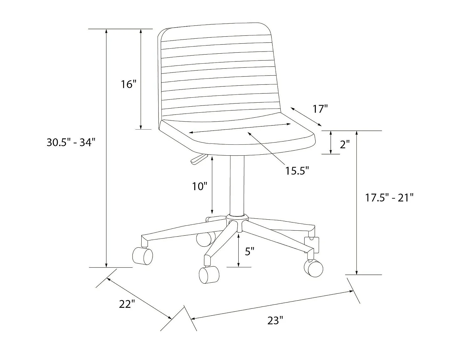 Corey | Bürostuhl aus Kunstleder Grau