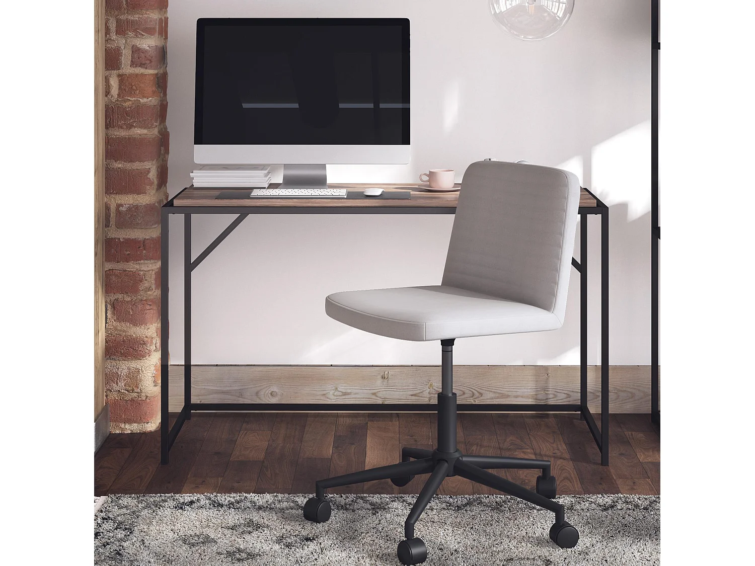 Corey | Bürostuhl aus Kunstleder Grau