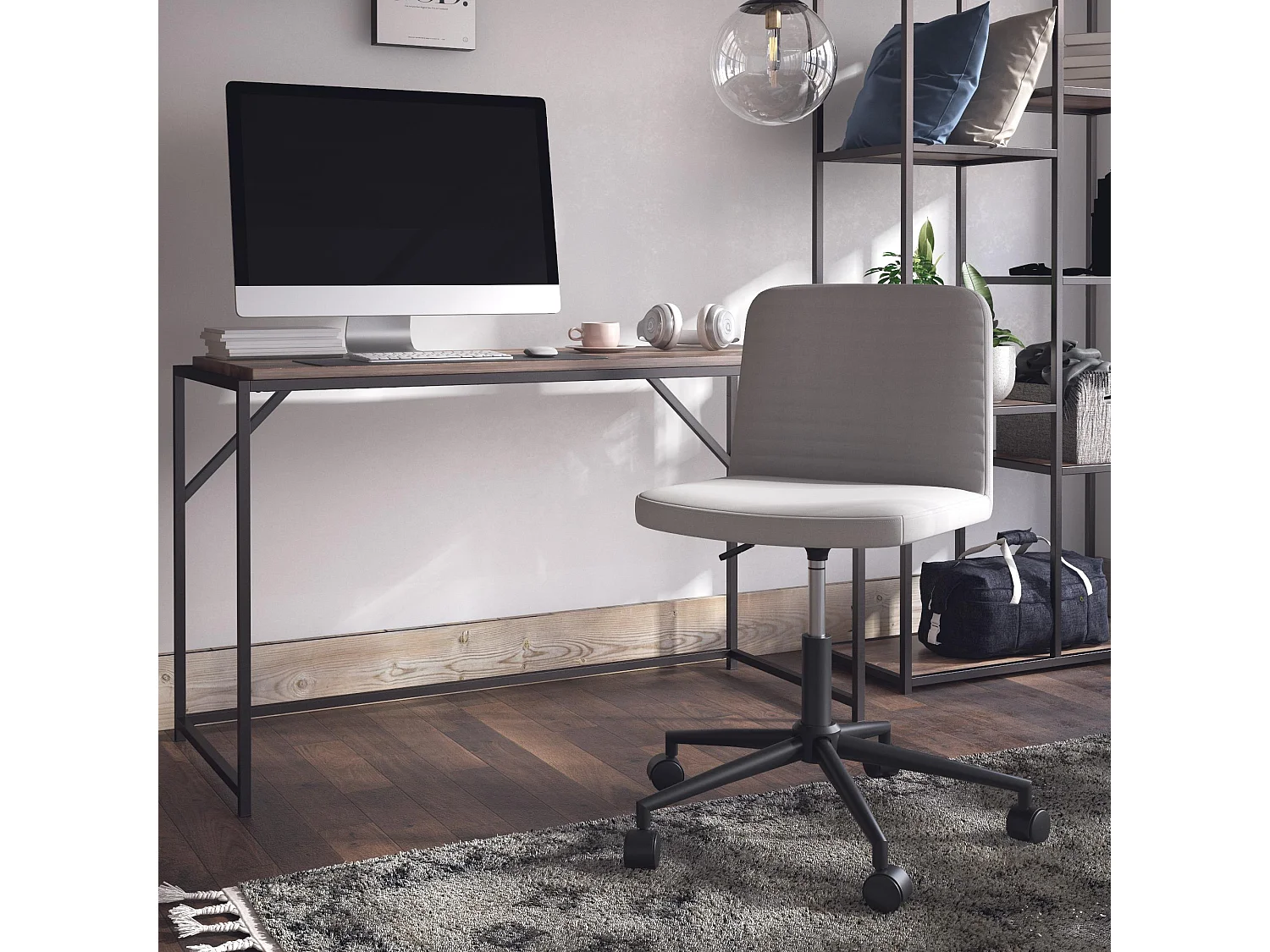 Corey | Bürostuhl aus Kunstleder Grau