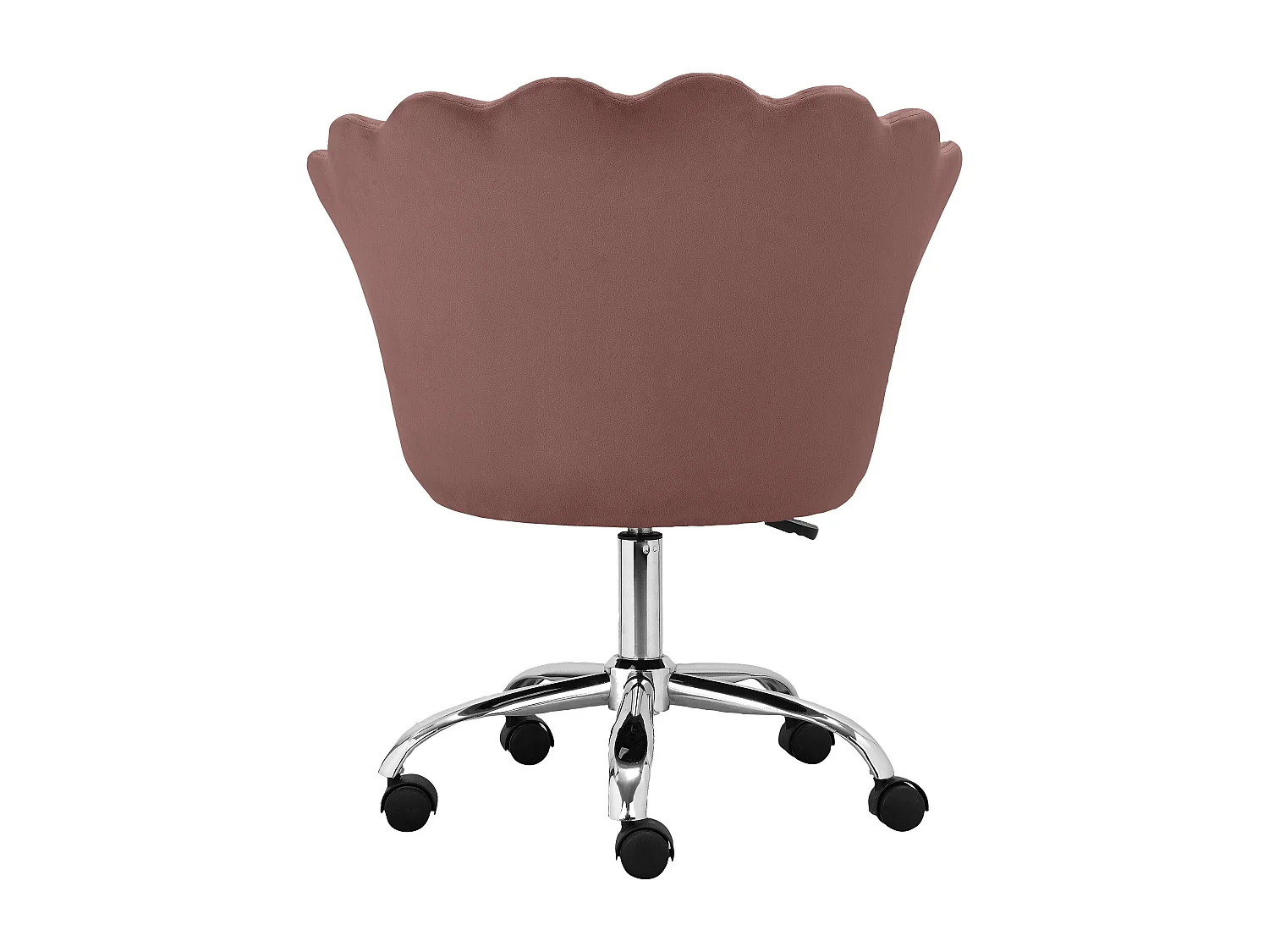 Sedia da ufficio imbottita in velluto rosa