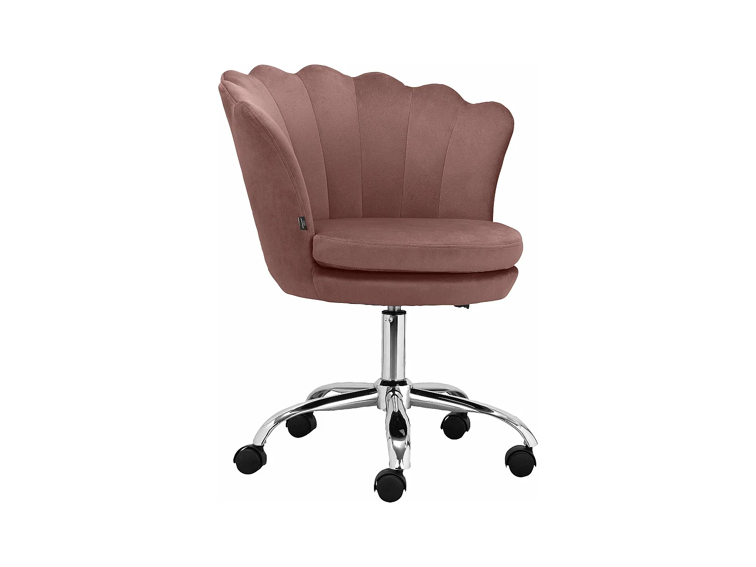 Wendy | Chaise de bureau rembourrée en velours rose
