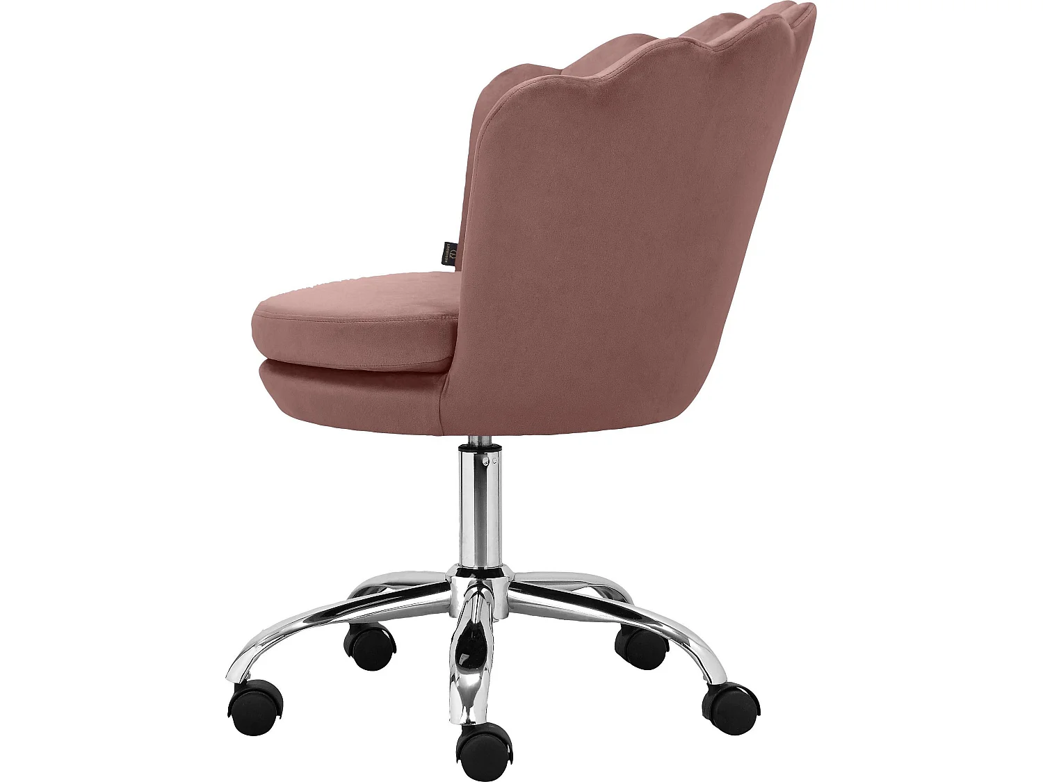 Wendy | Chaise de bureau rembourrée en velours rose