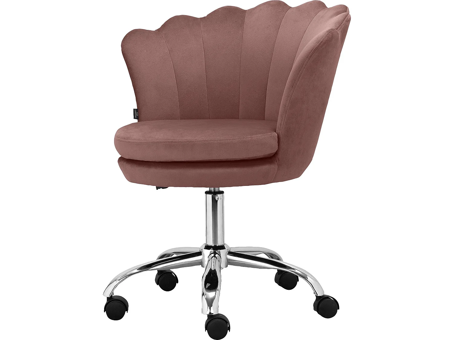 Wendy | Chaise de bureau rembourrée en velours rose