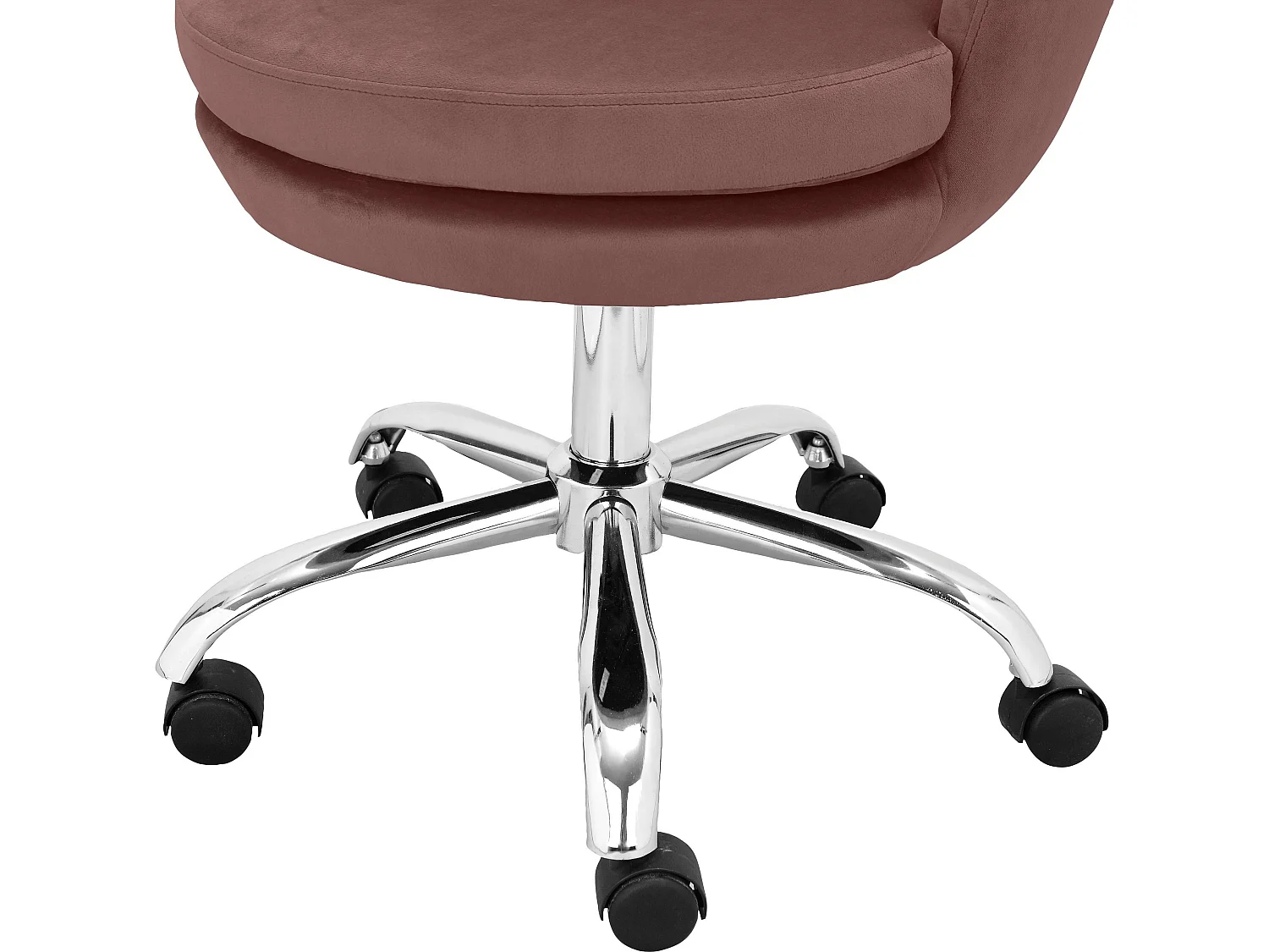 Wendy | Chaise de bureau rembourrée en velours rose