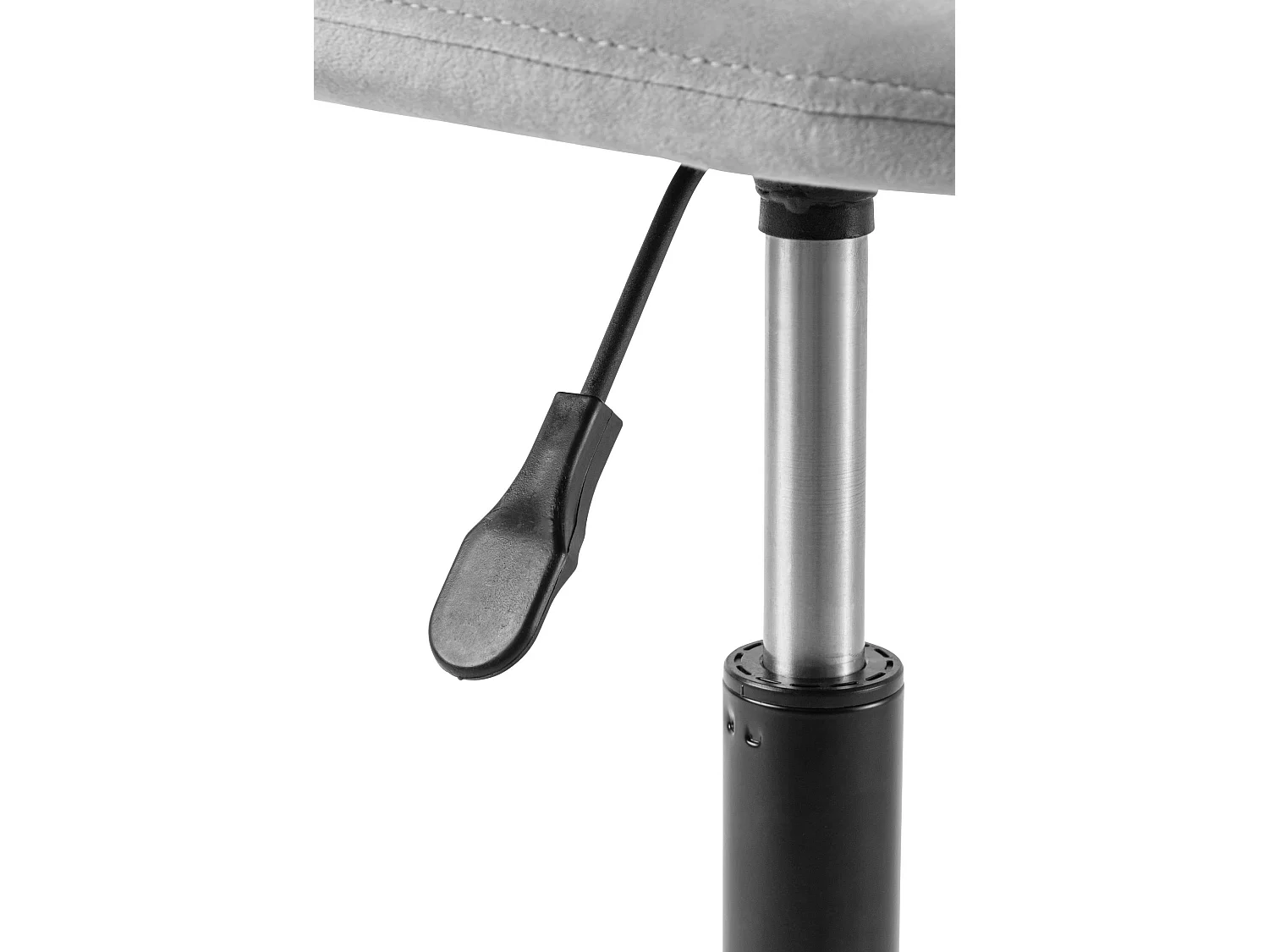 Silla de oficina en terciopelo gris claro