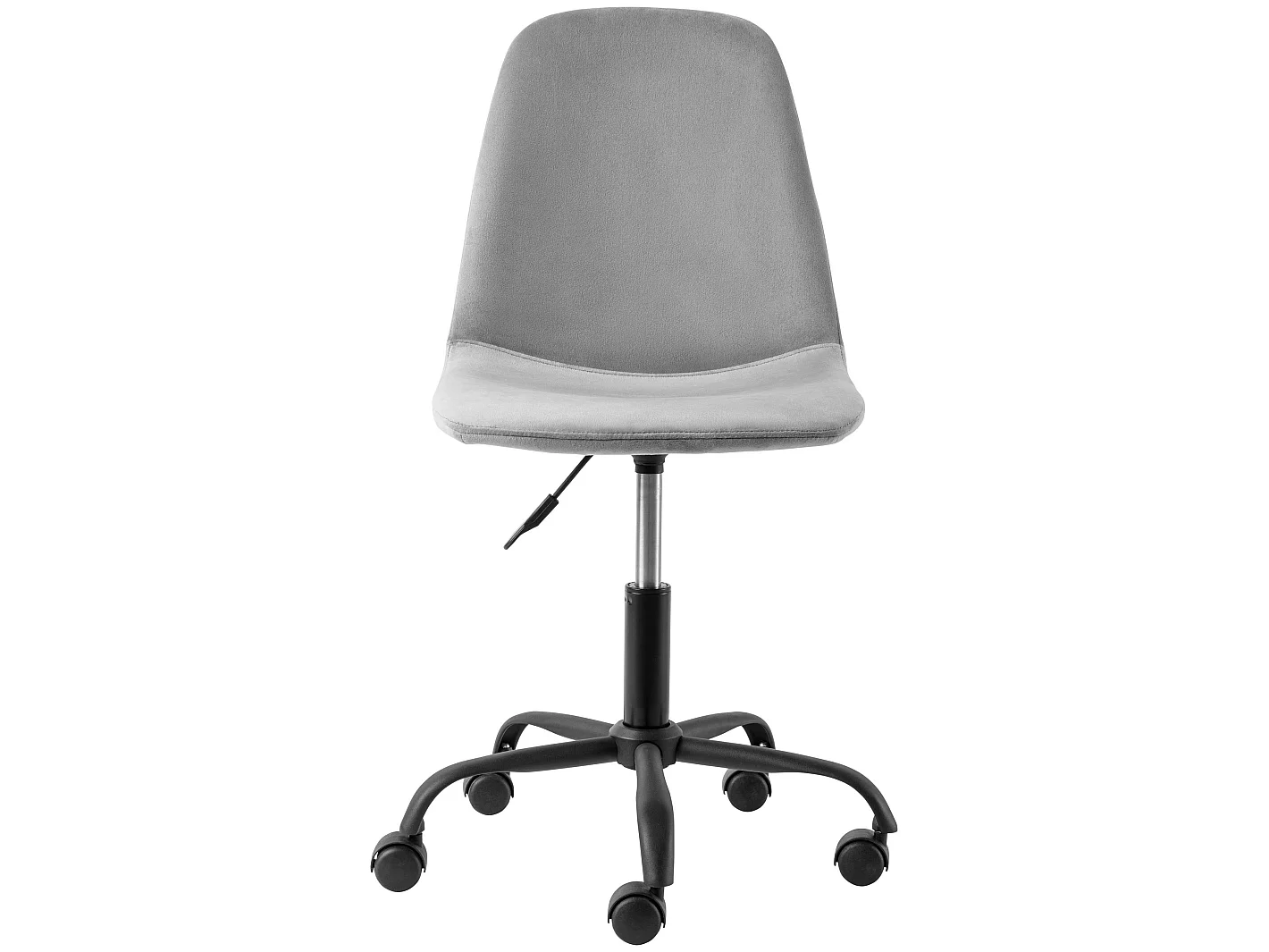 Bürostuhl aus Samt, hellgrau