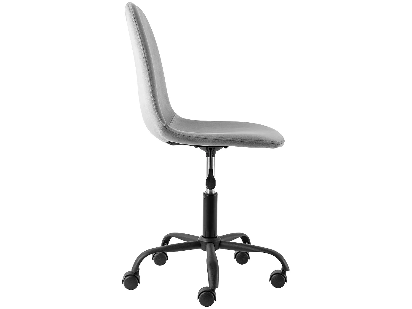Bürostuhl aus Samt, hellgrau