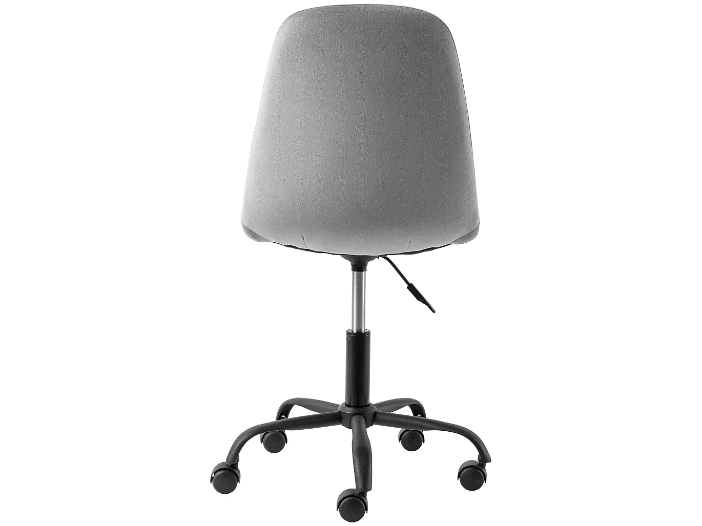 Bürostuhl aus Samt, hellgrau