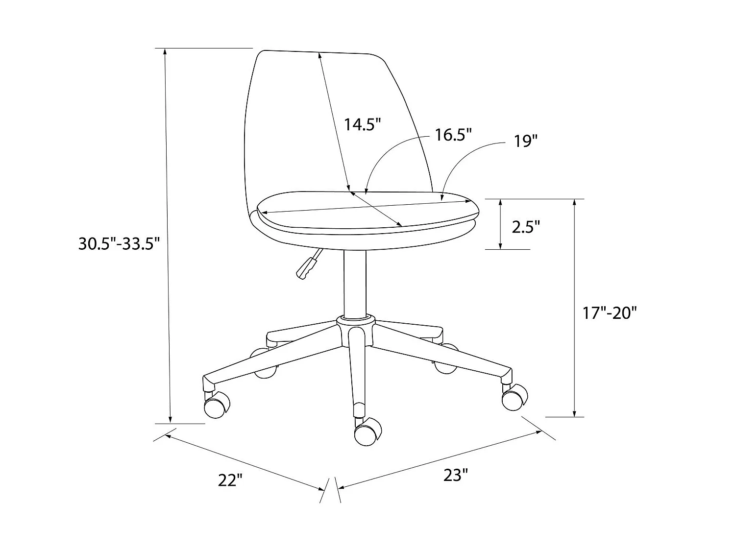 Bürostuhl aus Samt, hellgrau