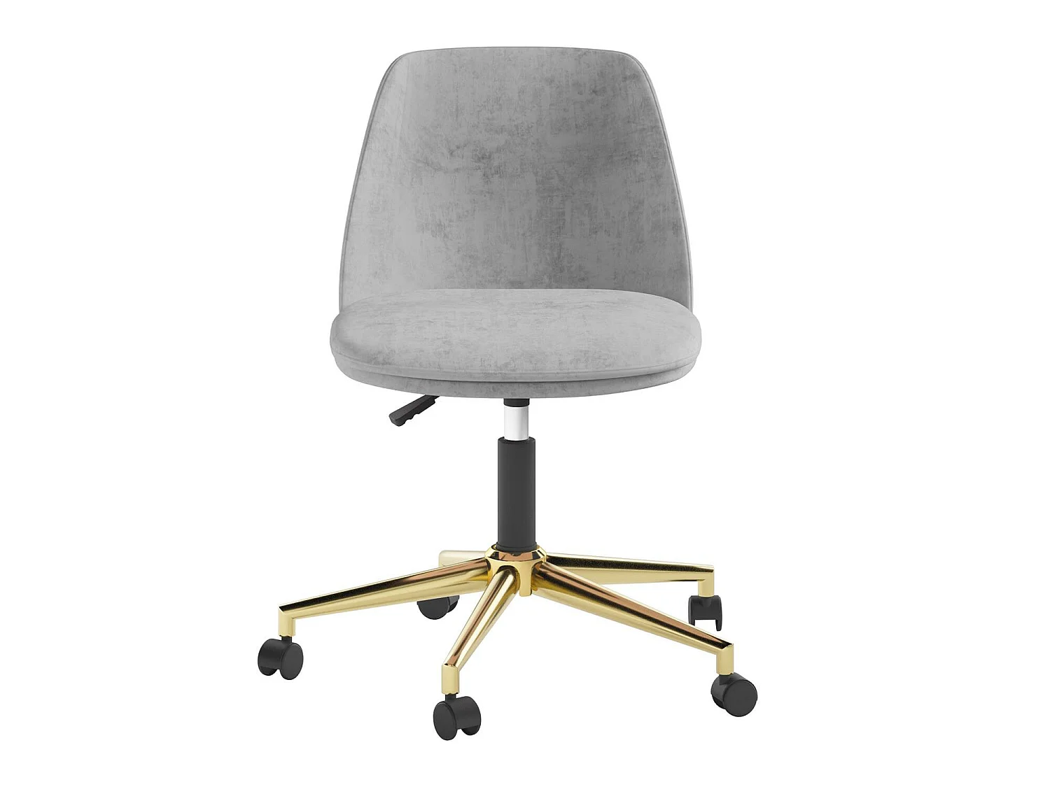 Bürostuhl aus Samt, hellgrau