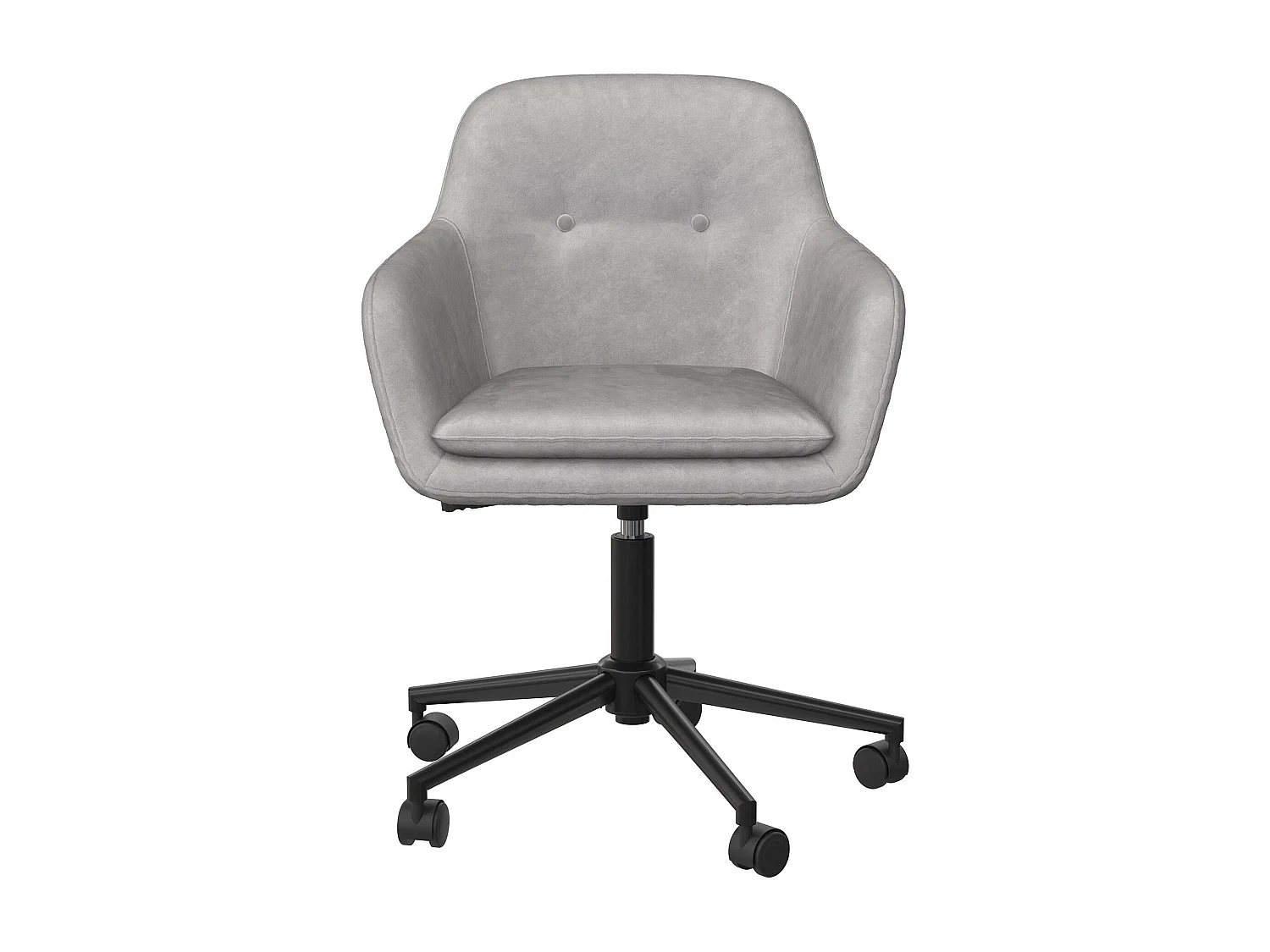 Silla de oficina en terciopelo gris claro