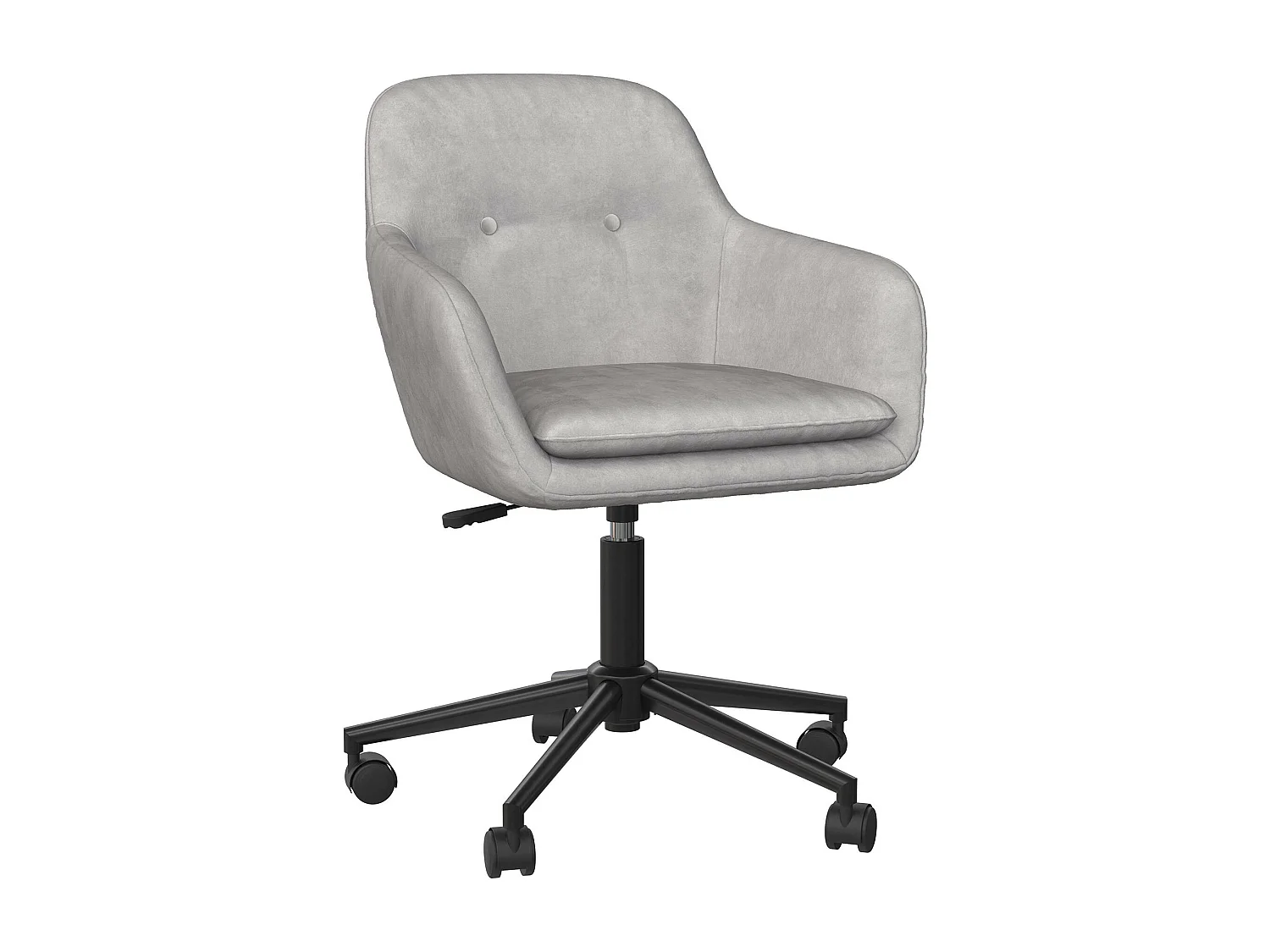 Silla de oficina en terciopelo gris claro