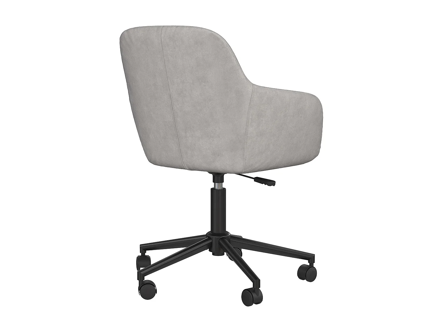 Silla de oficina en terciopelo gris claro