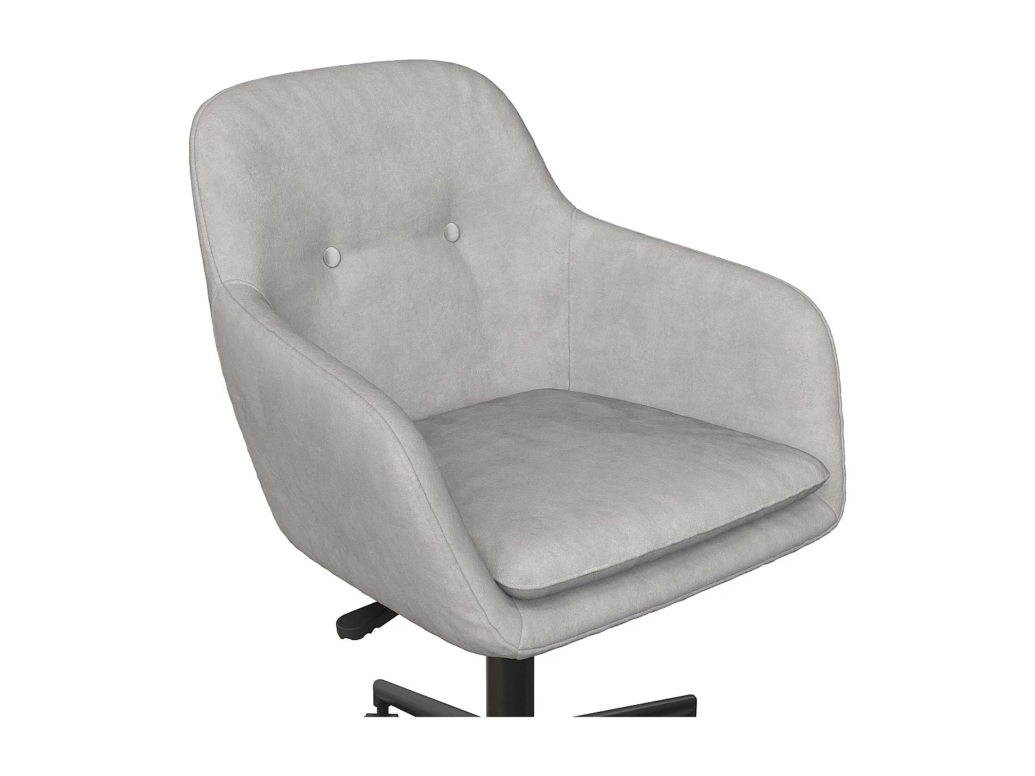 Silla de oficina en terciopelo gris claro