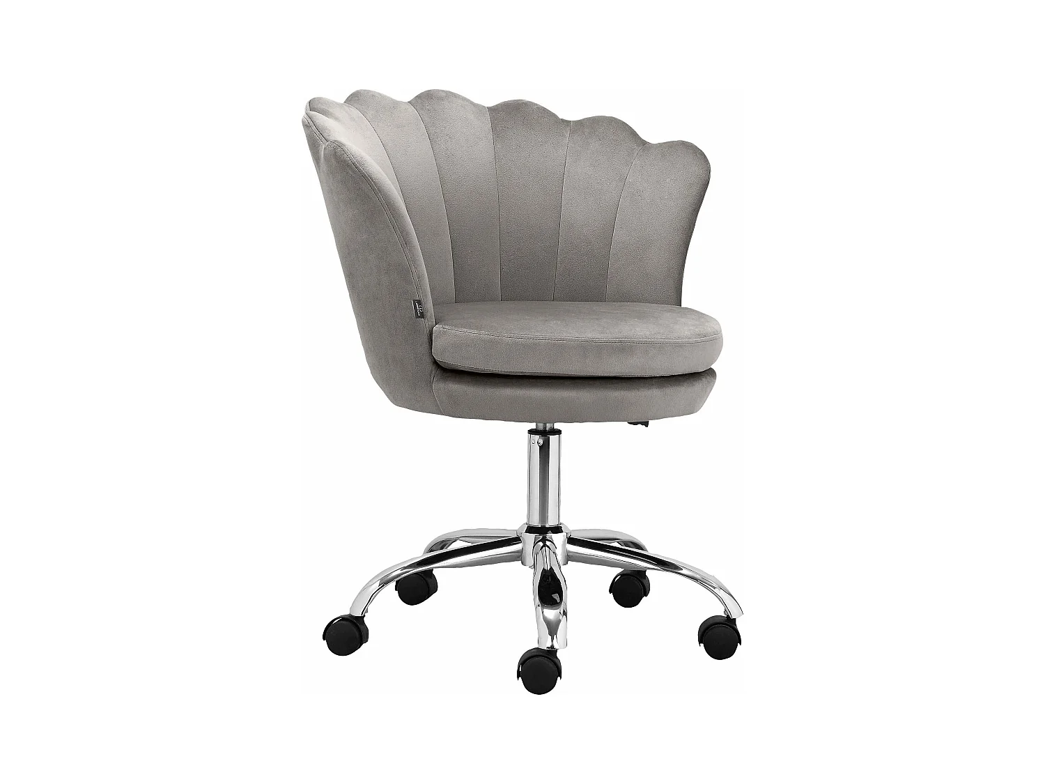 Wendy | Chaise de bureau rembourrée en velours gris