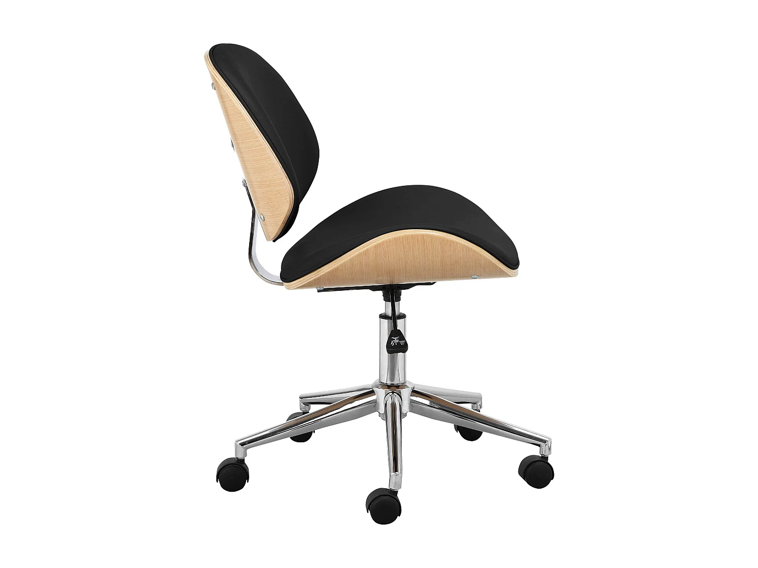 Yoko | Chaise de bureau en PU noir