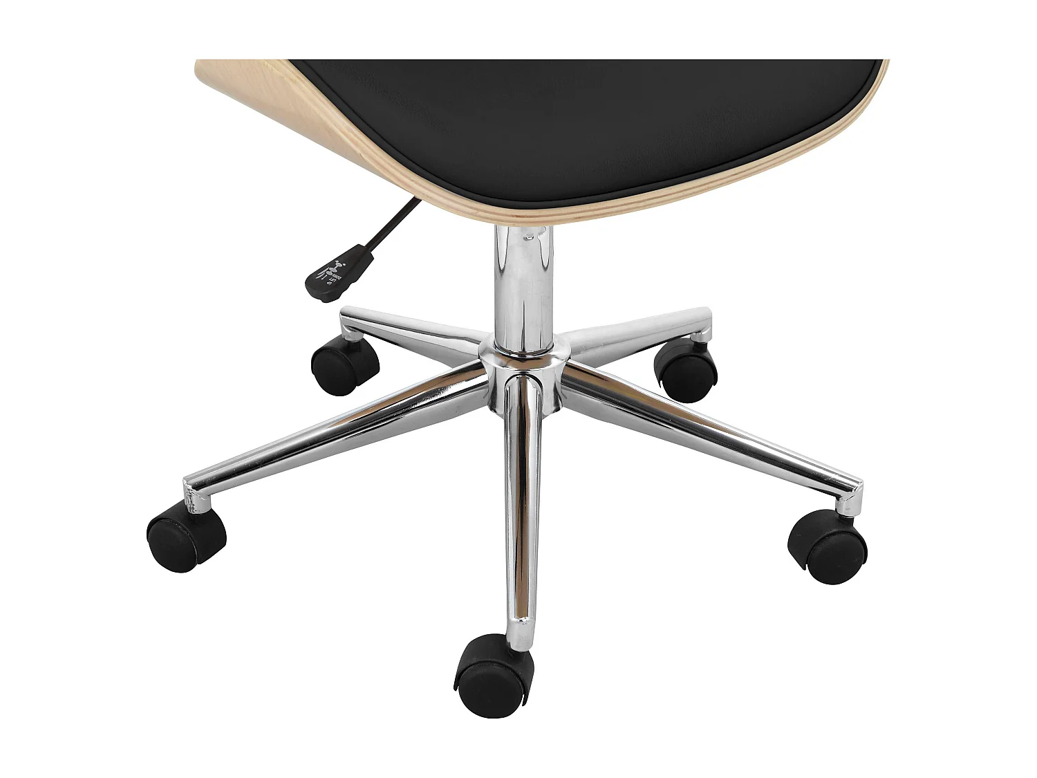 Yoko | Chaise de bureau en PU noir