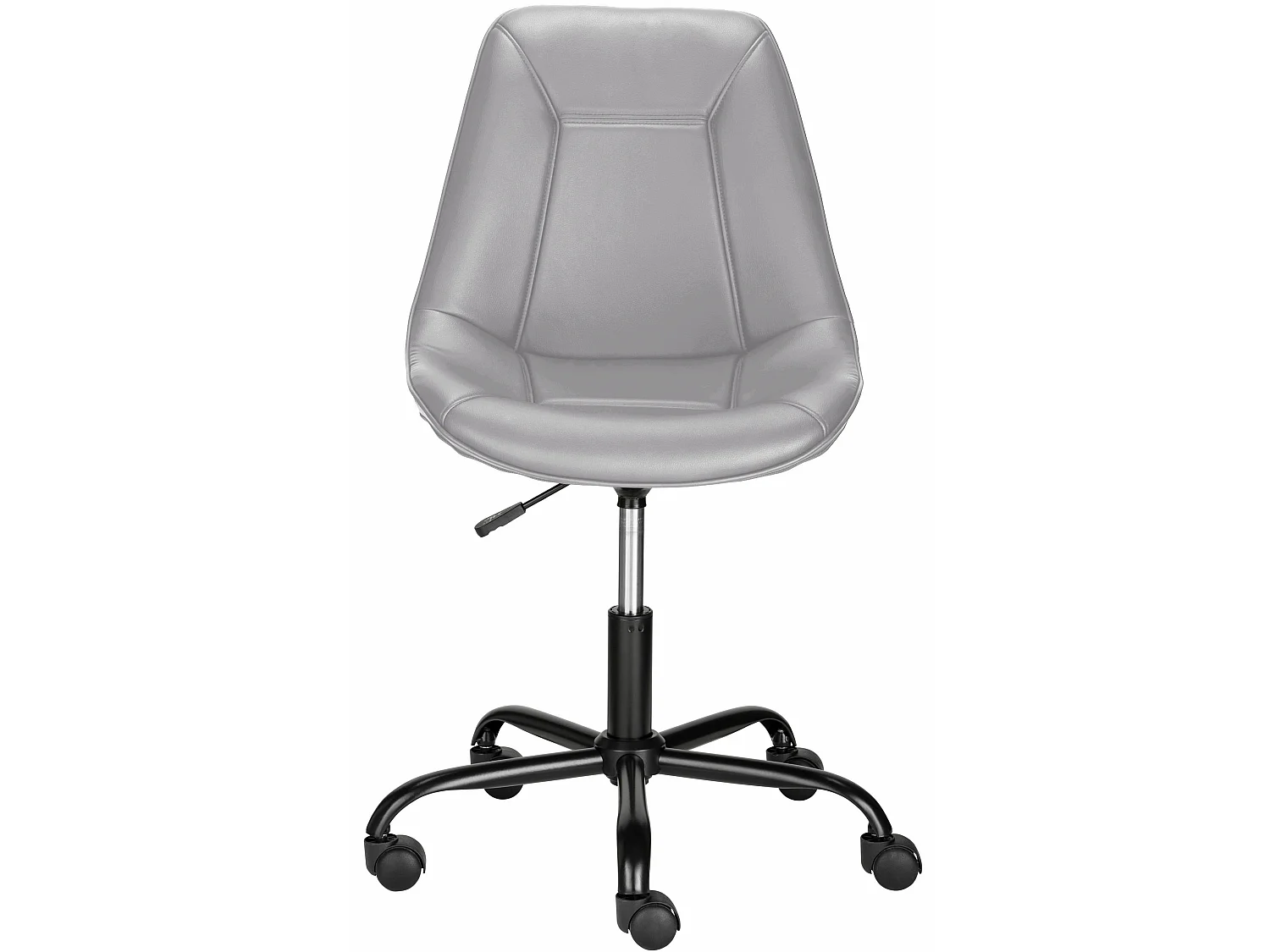 Sedia da ufficio imbottita in PU grigio