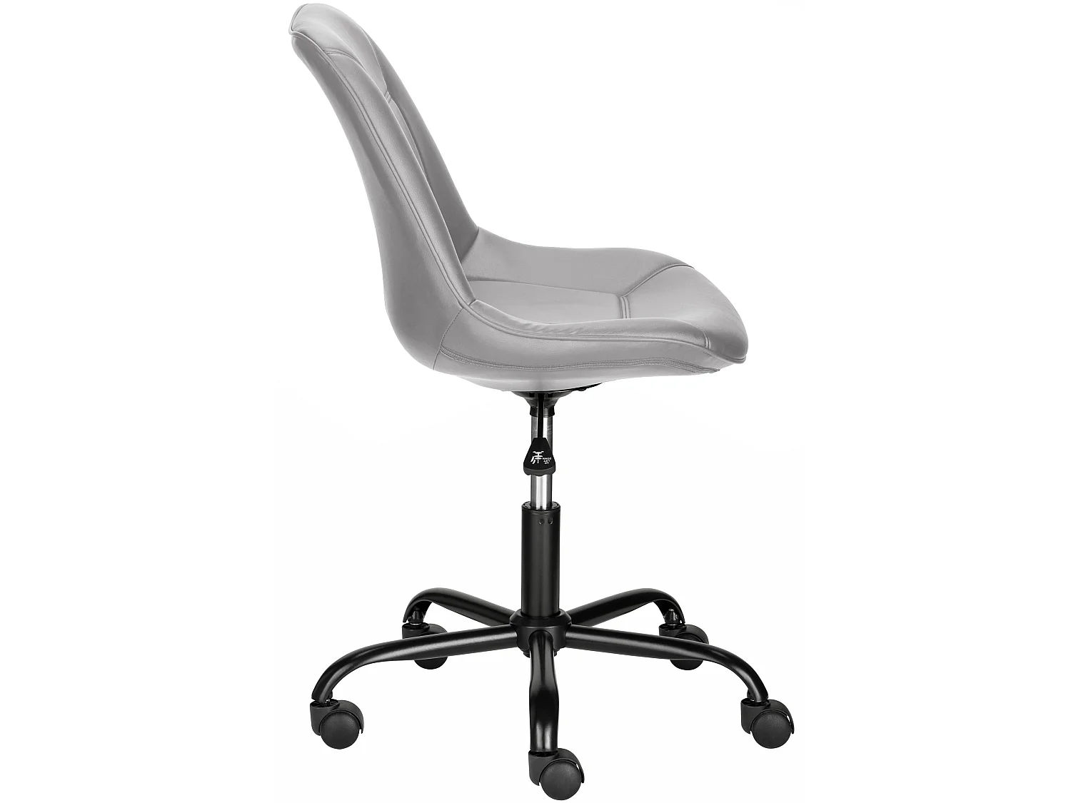 Sedia da ufficio imbottita in PU grigio