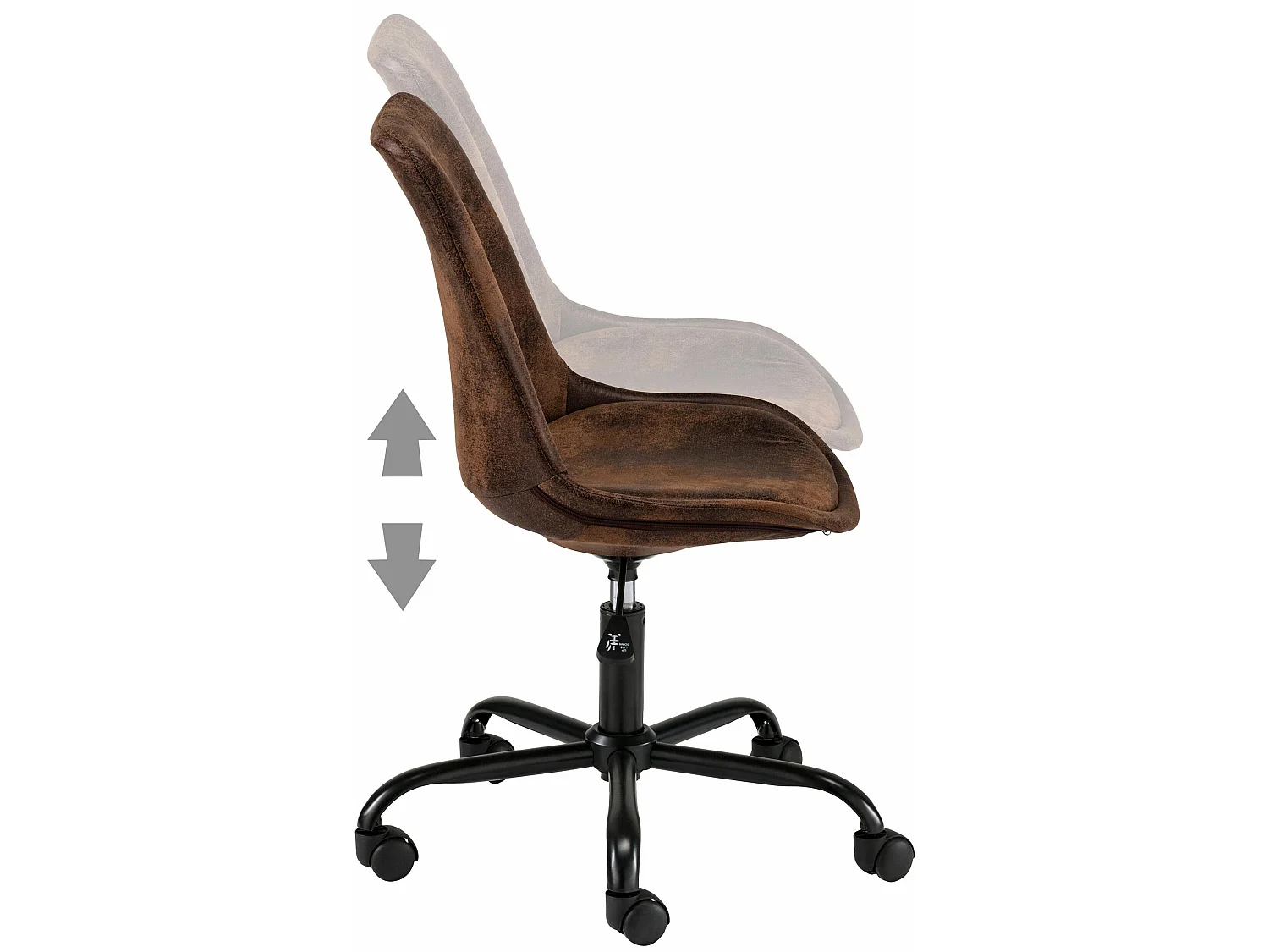 Silla de oficina tapizada en microfibra buffalo