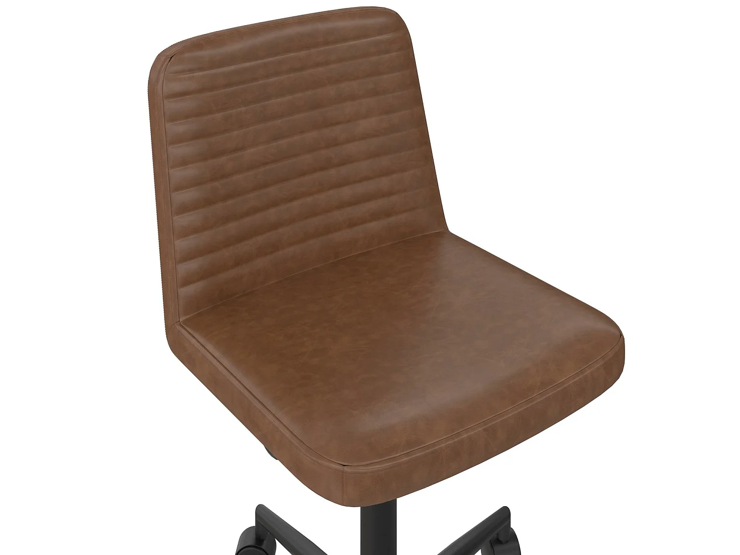 Sedia da ufficio in ecopelle cammello