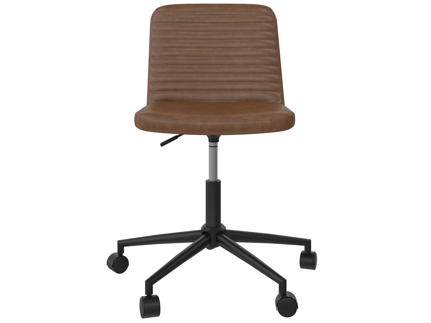 Sedia da ufficio in ecopelle cammello