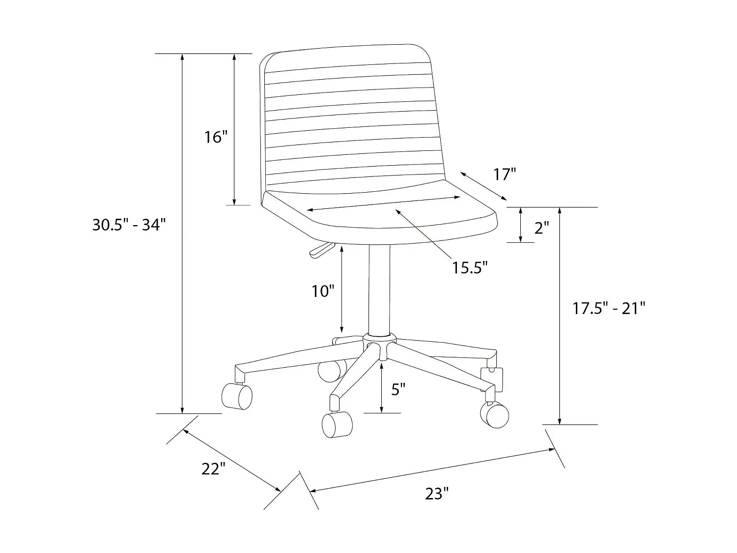 Bürostuhl aus Kunstleder in Kamelbraun