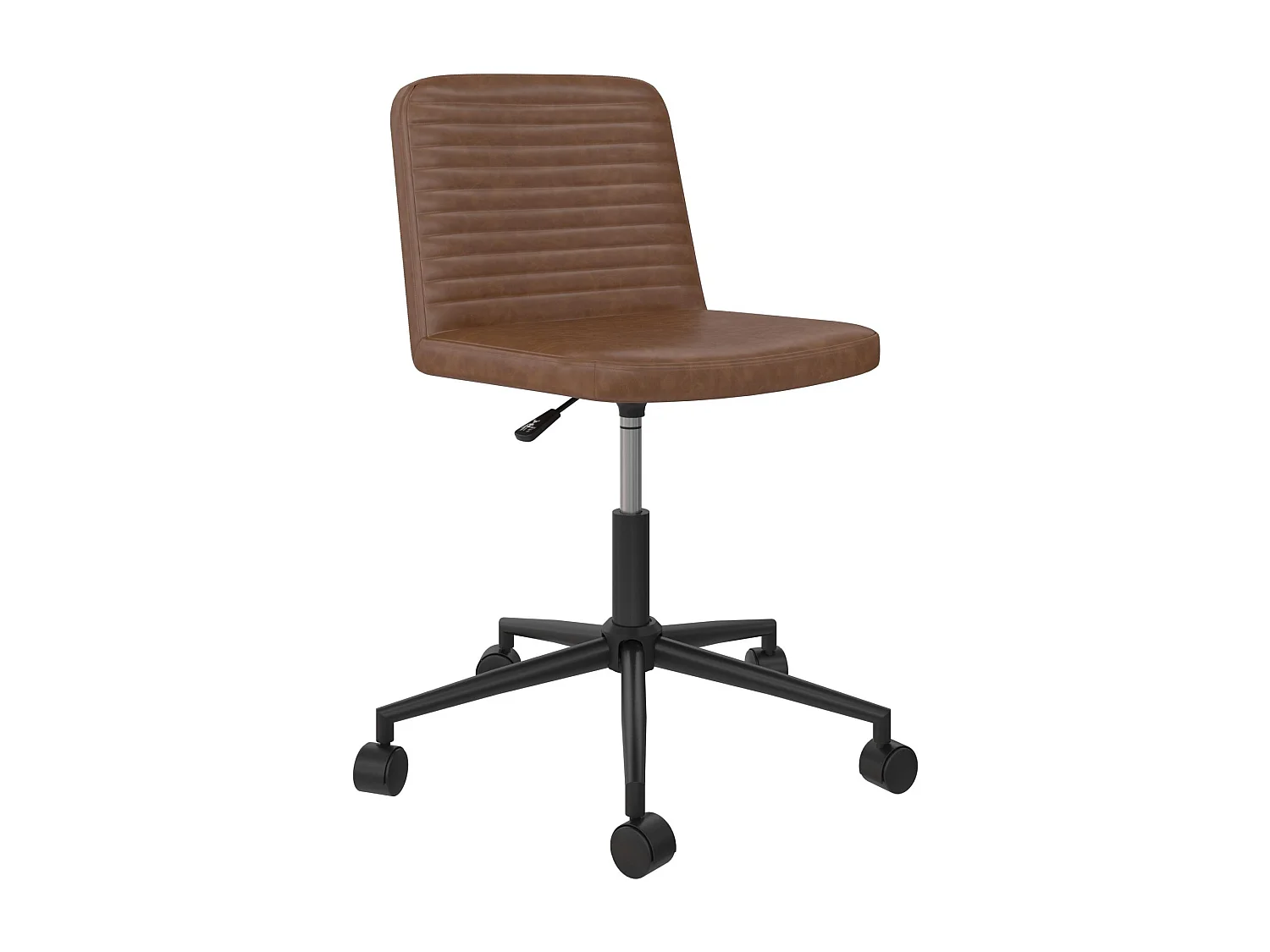 Bürostuhl aus Kunstleder in Kamelbraun