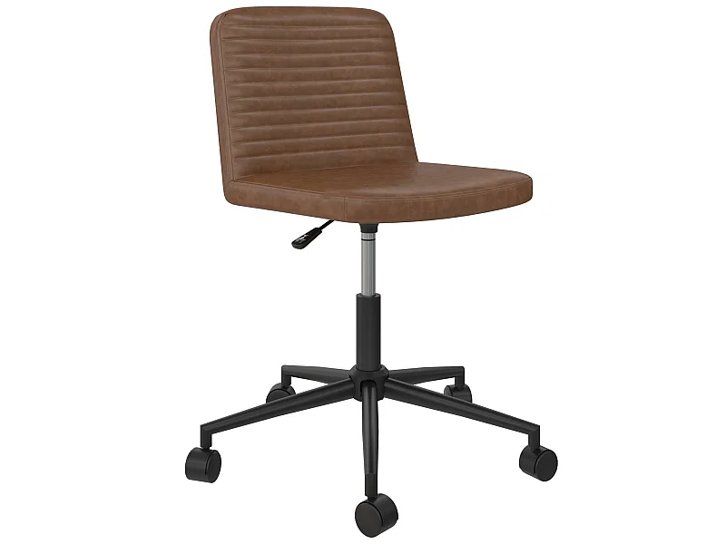 Bürostuhl aus Kunstleder in Kamelbraun