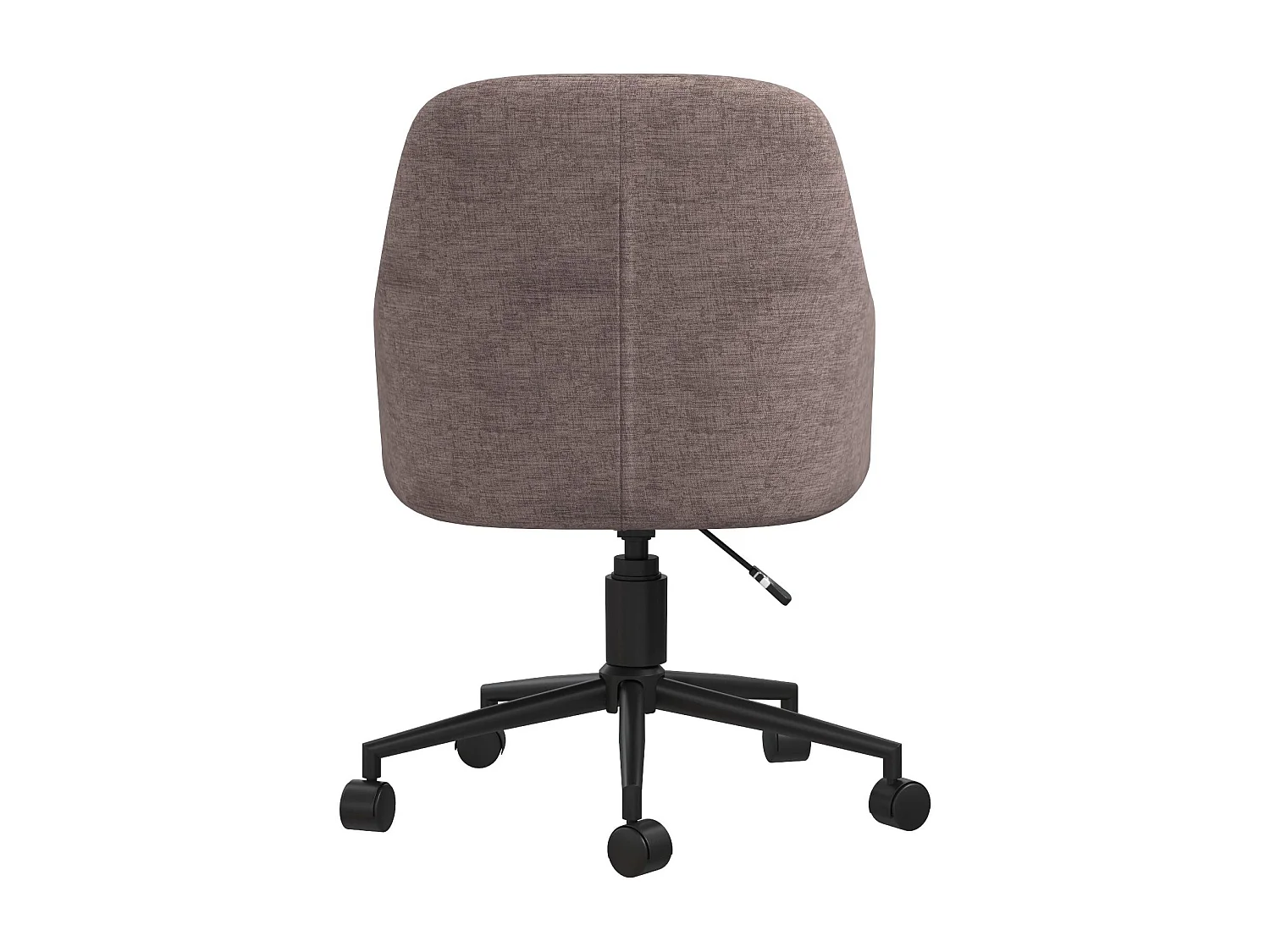 Gepolsterter Bürostuhl mit Rollen in Leinengrau