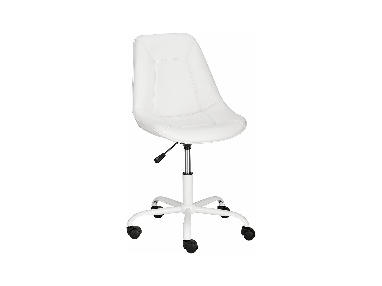 Sedia da ufficio imbottita in PU bianco