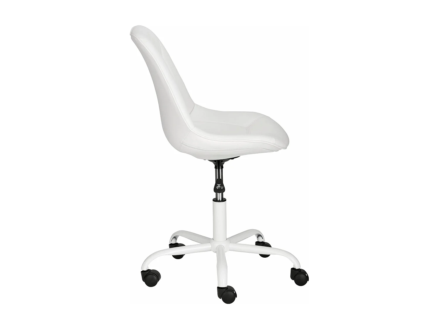 Kenny | Chaise de bureau rembourrée en PU blanc