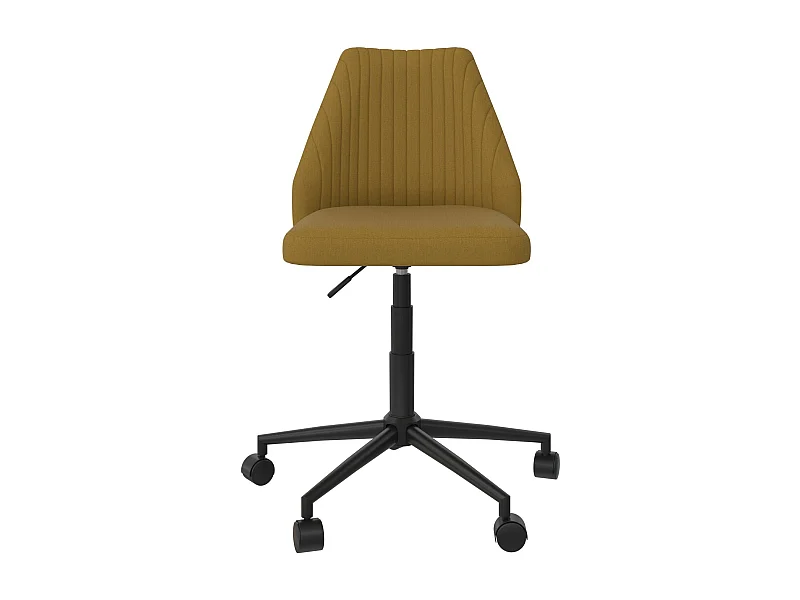 Sedia da ufficio in lino senape