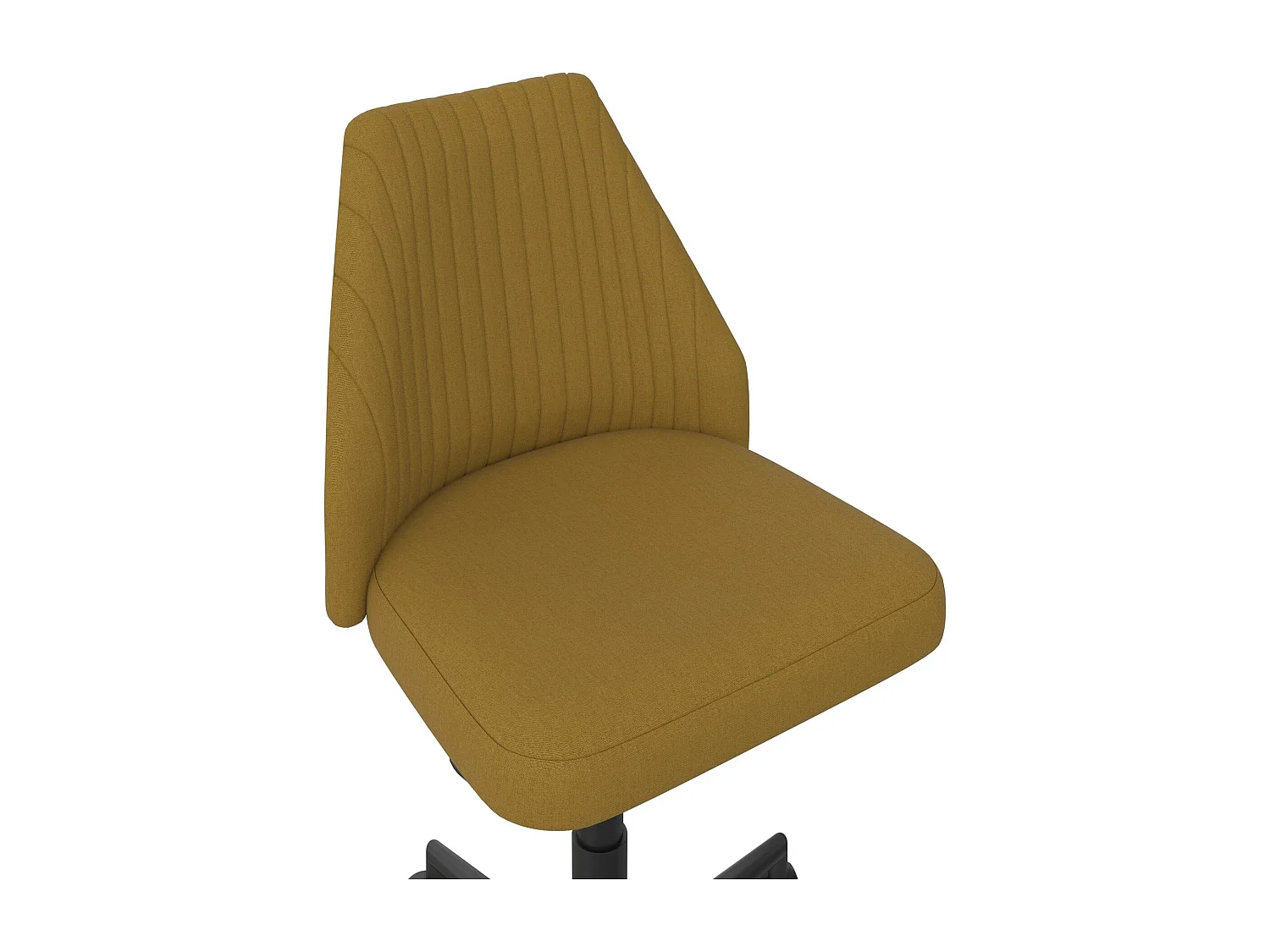 Silla de oficina en lino mostaza