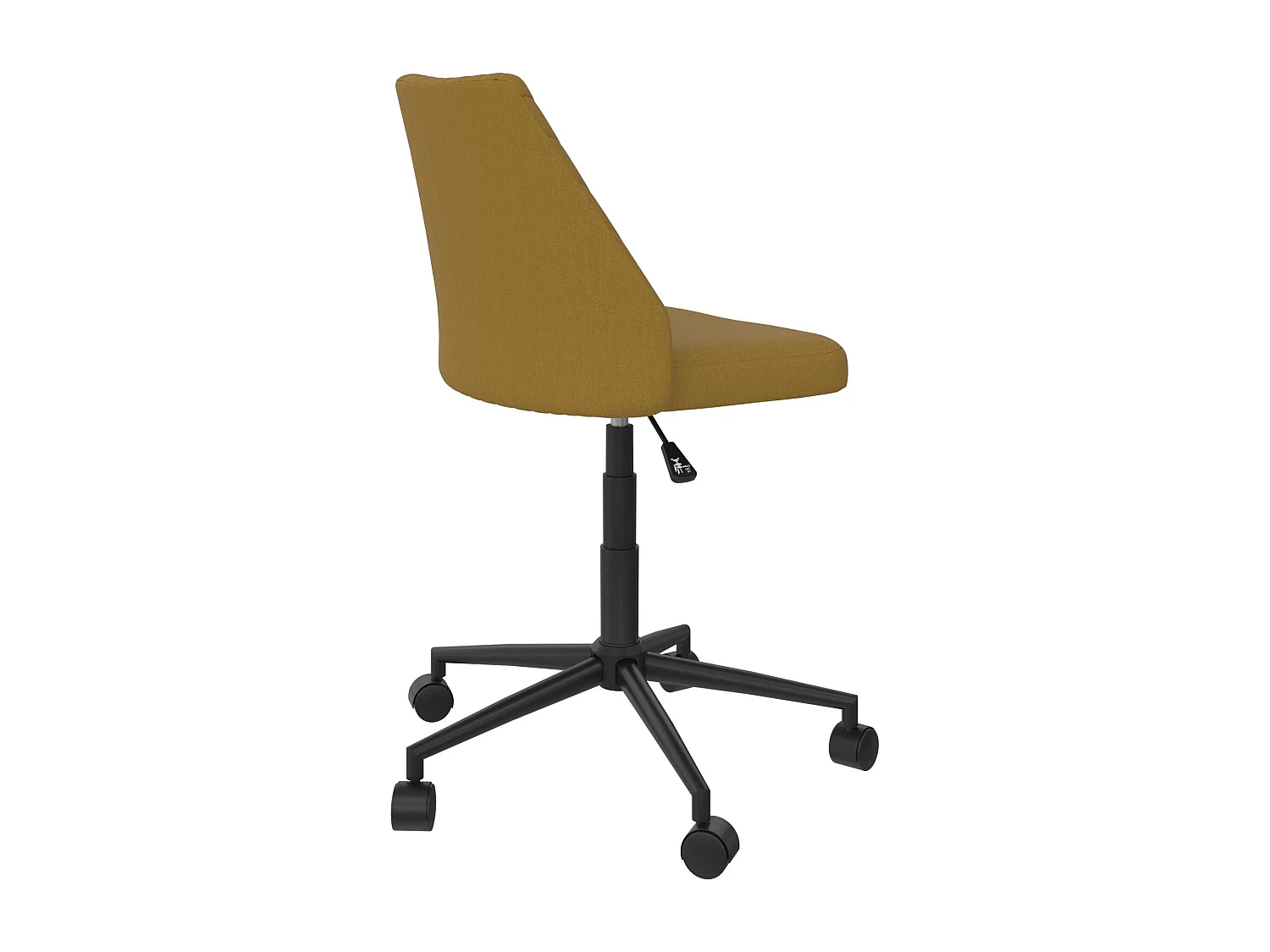 Silla de oficina en lino mostaza