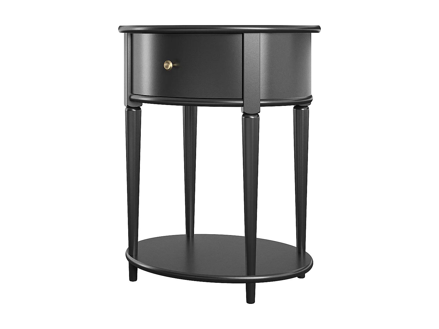 Mesa auxiliar con 1 cajón en MDF negro