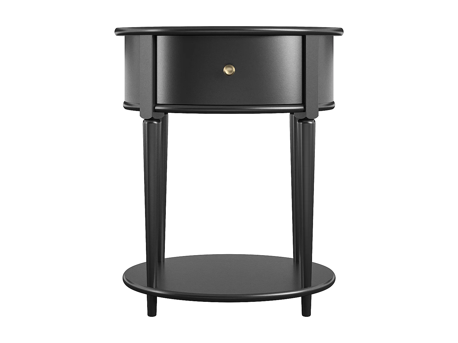 Table d'appoint avec 1 tiroir en MDF noir