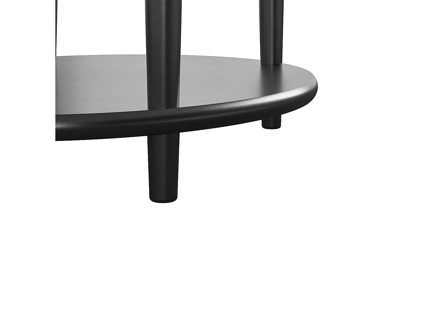 Table d'appoint avec 1 tiroir en MDF noir