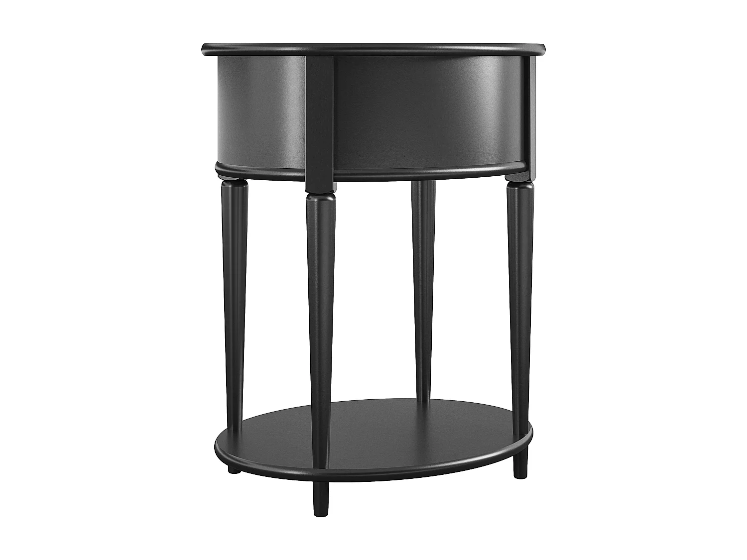 Table d'appoint avec 1 tiroir en MDF noir