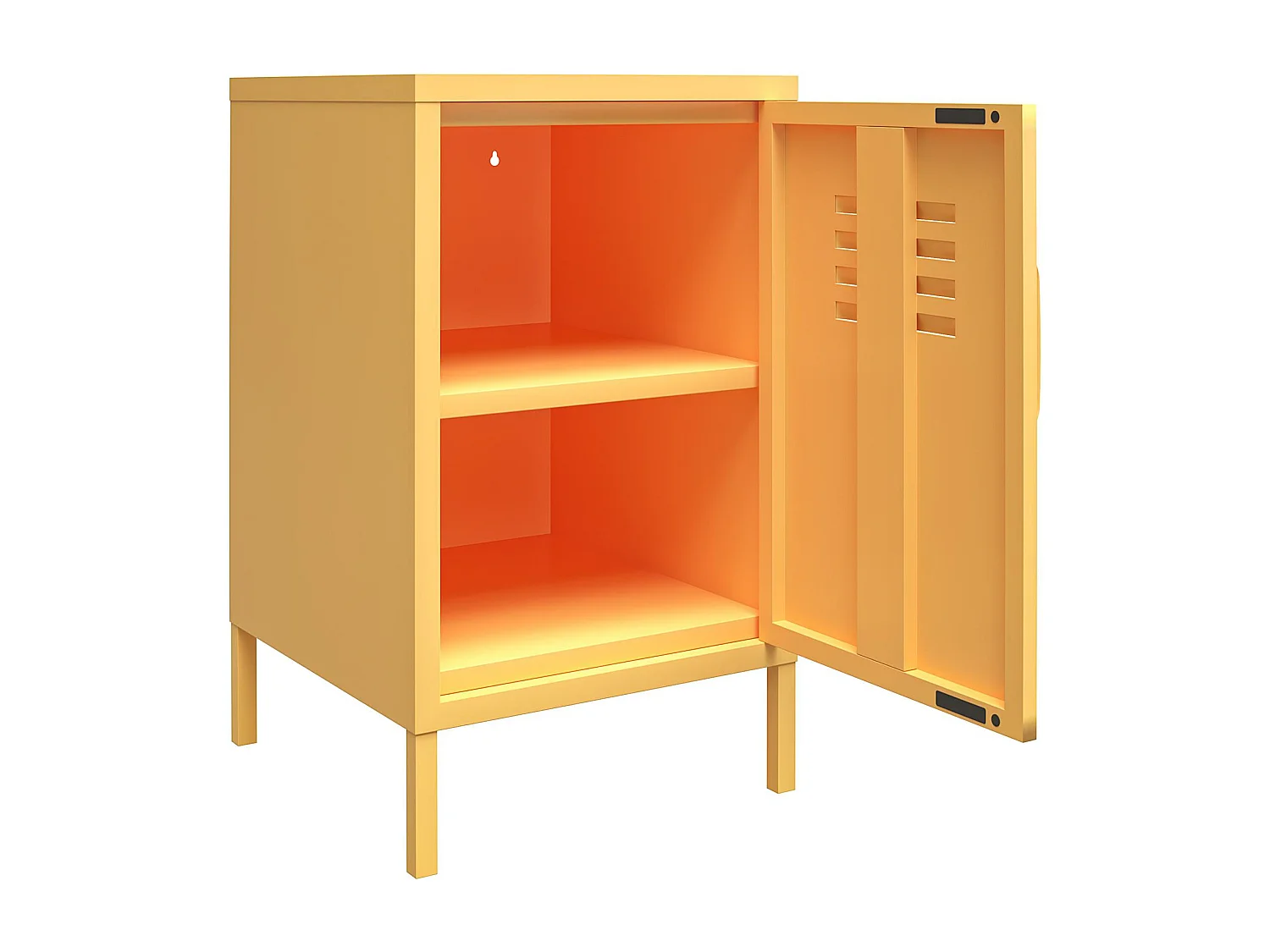 Cache | Revêtement en poudre pour table d'appoint en métal jaune