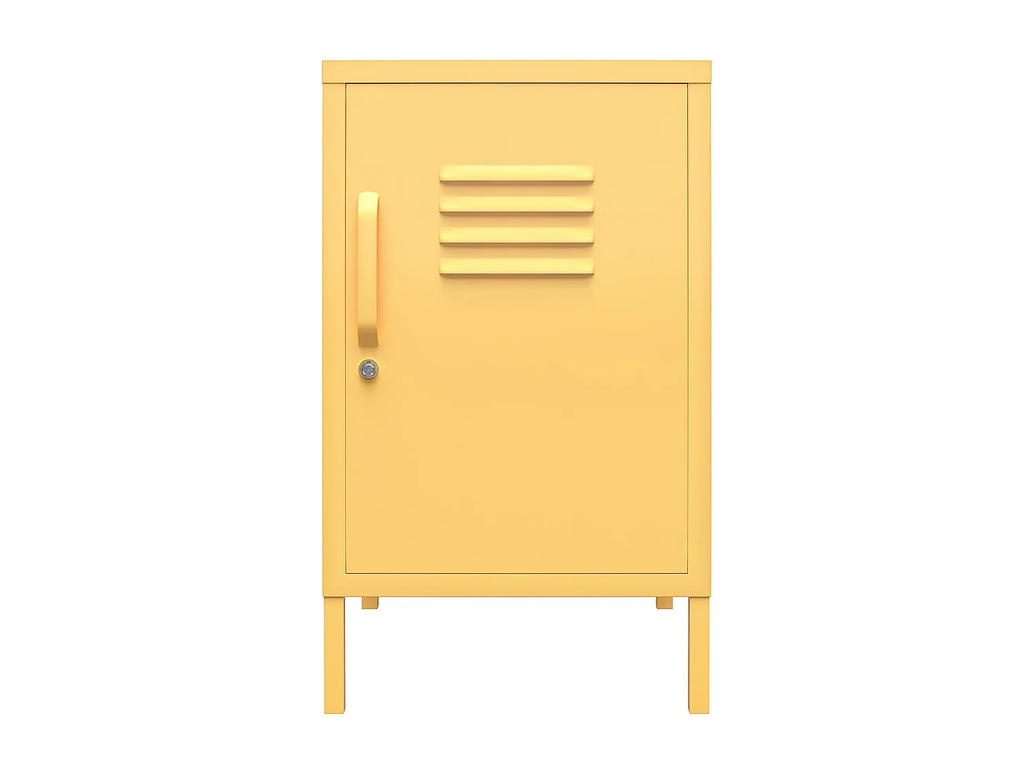 Cache | Revêtement en poudre pour table d'appoint en métal jaune