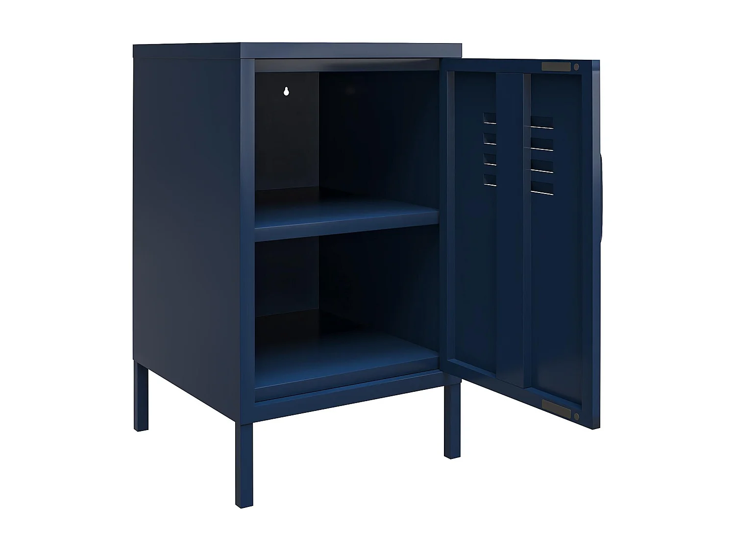 Mesa de centro com 1 prateleira em MDF cinzento