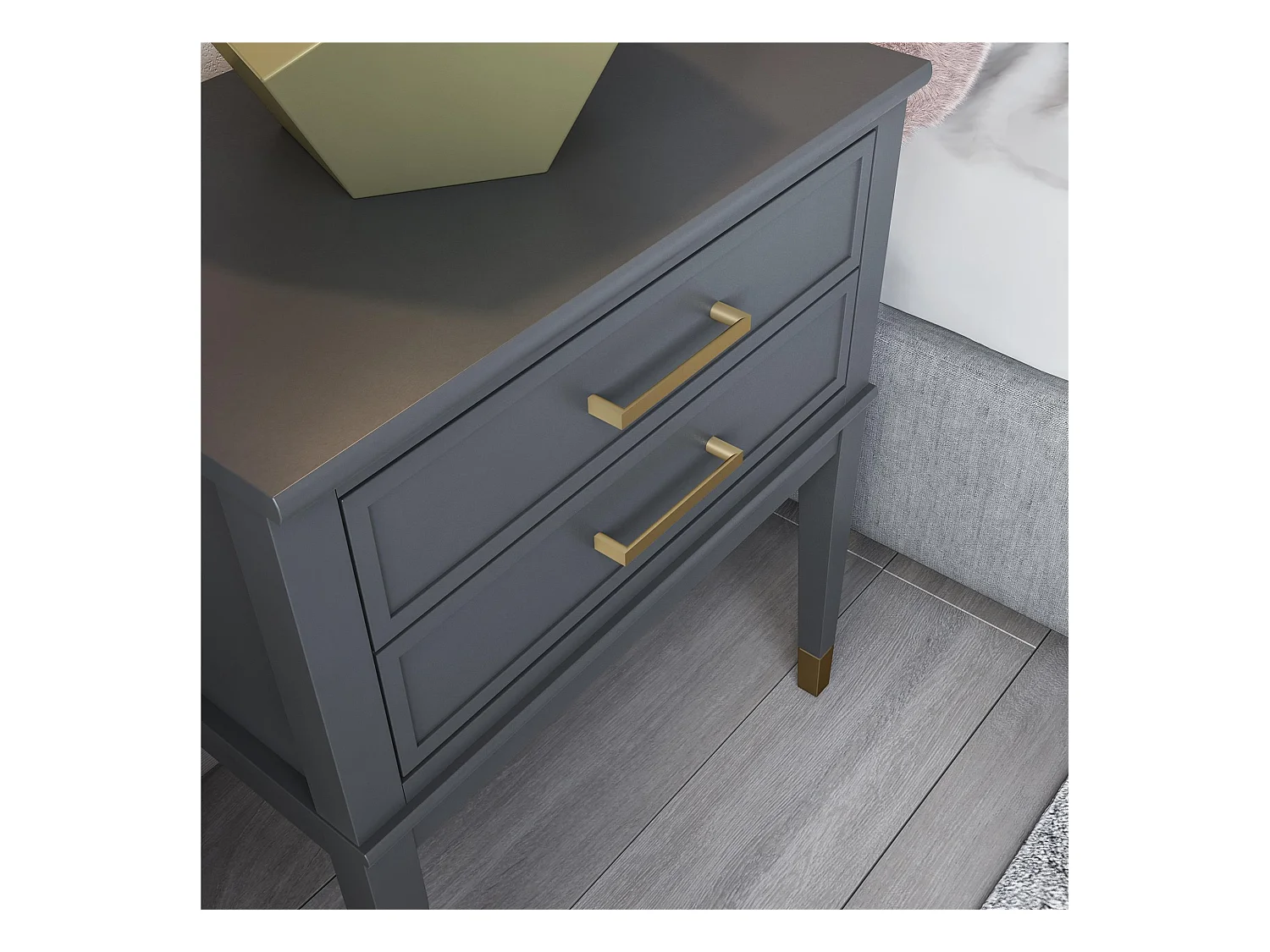 Westerleigh | Beistelltisch mit 1 Schublade aus MDF Grau