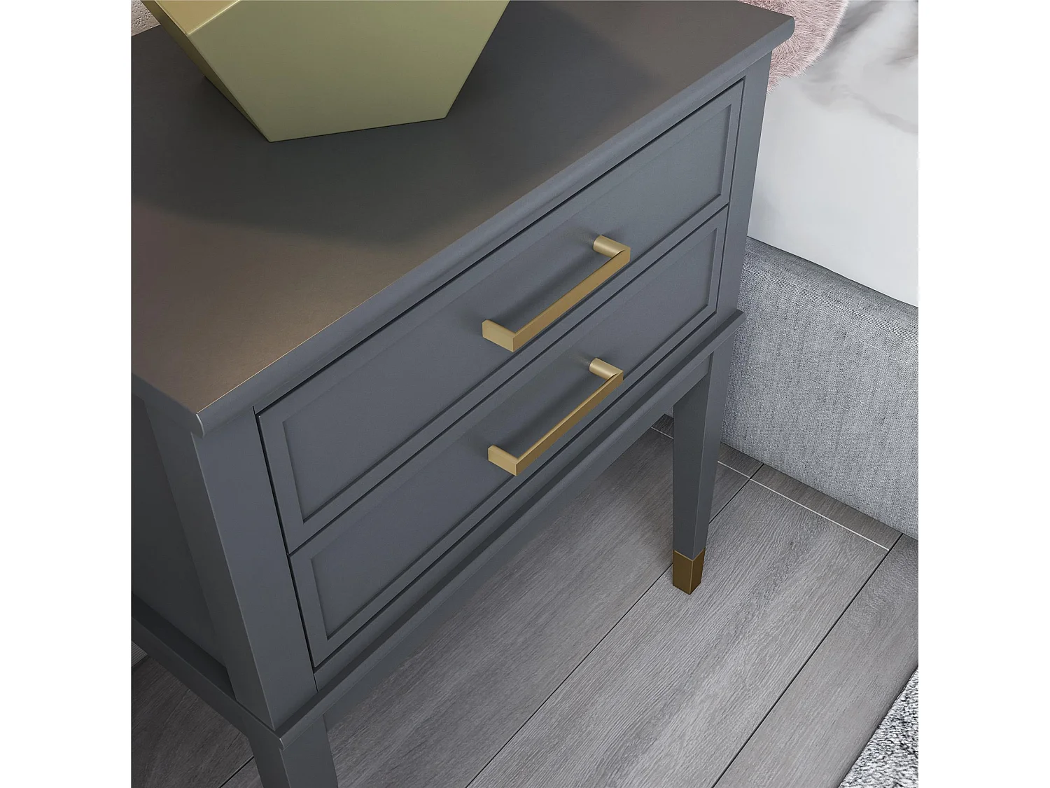 Westerleigh | Table d'appoint à 1 tiroir en MDF gris graphite