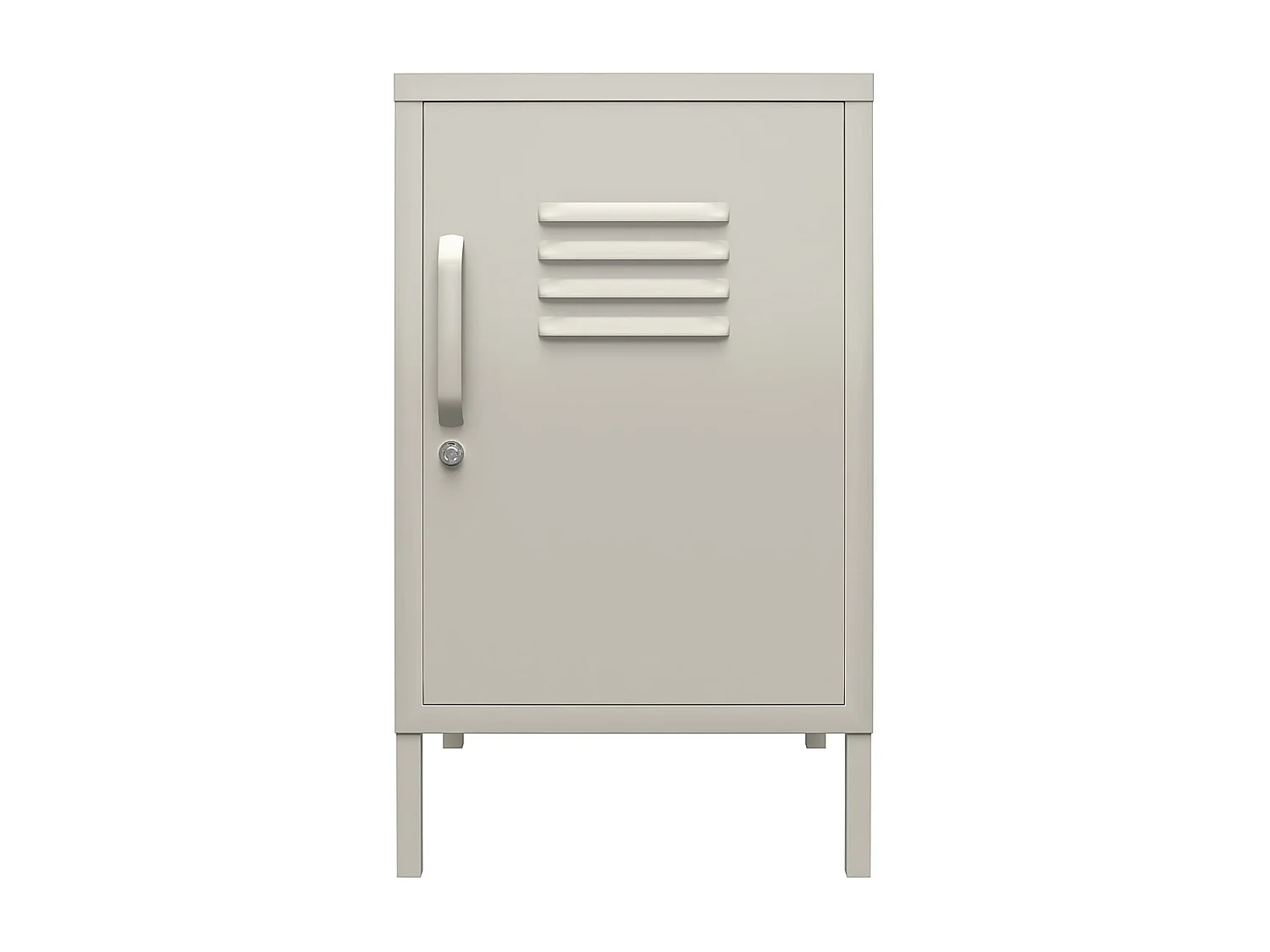 Bradford | Table d'appoint avec 1 porte en métal taupe