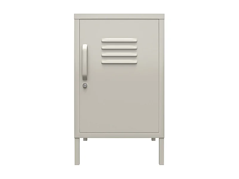 Tavolo in stile con 1 anta in metallo tortora