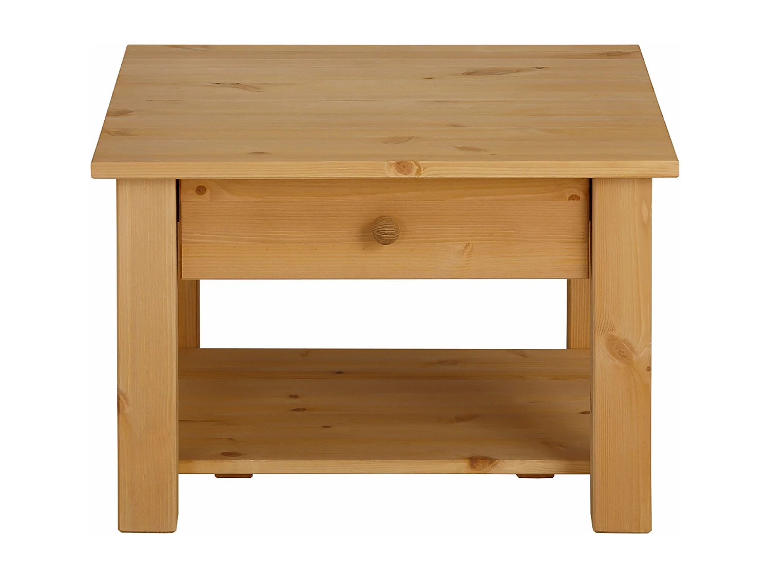 Salontafel met 1 Lade in Grenen Donkerbruin