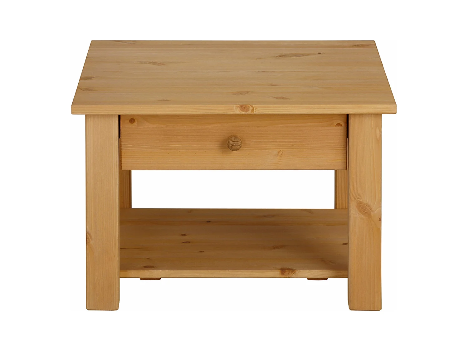 Chicago | Table basse avec 1 étagère en pin nature